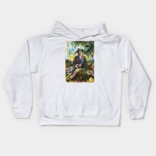 RAINER MARIA RILKE - watercolor portrait .4 Kids Hoodie